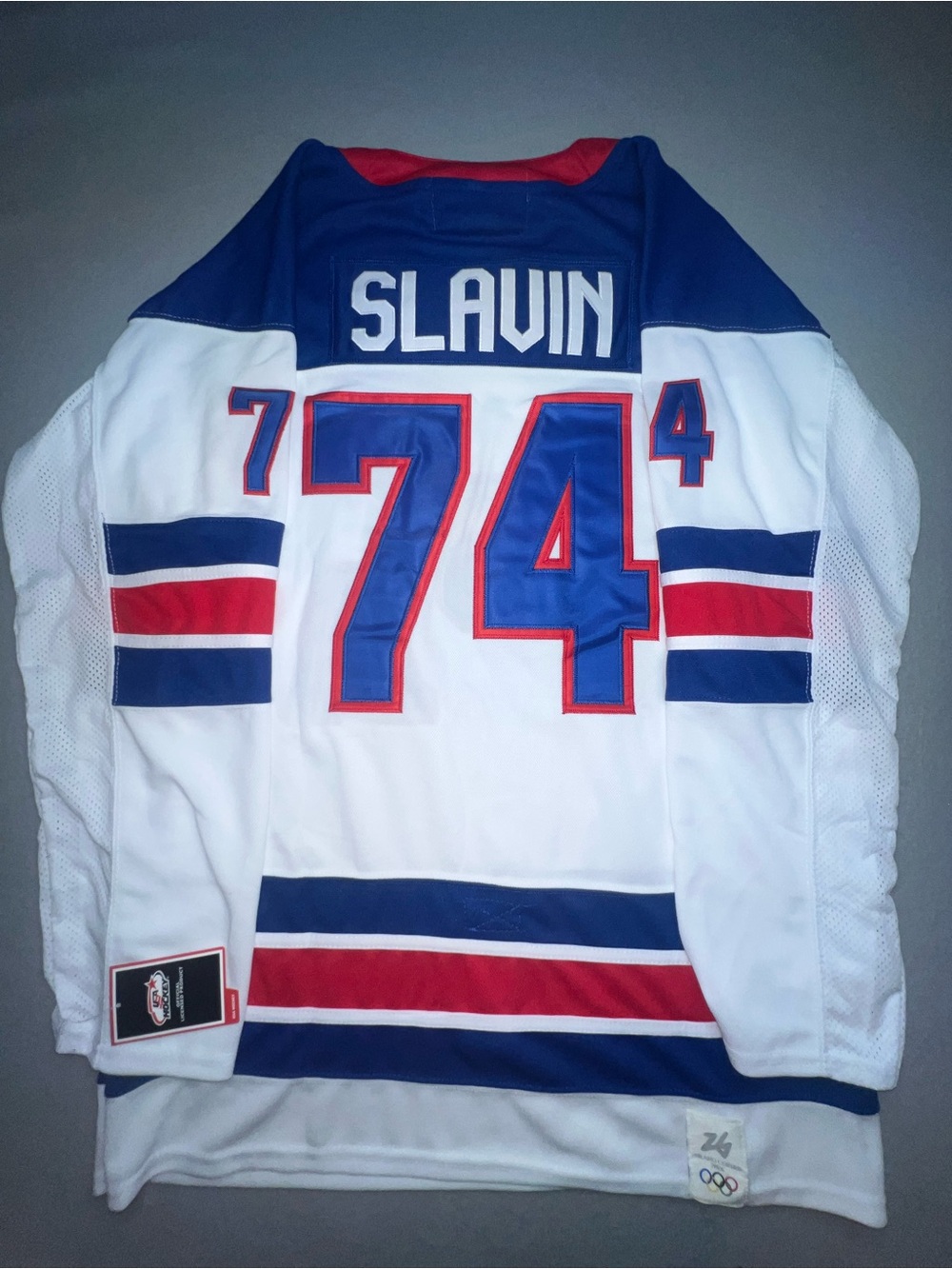 Jaccob Slavin Team USA 2026 Milano Cortina Olympic Hockey Jersey White Large